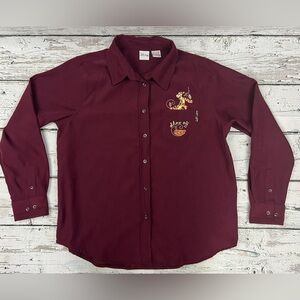 Tigger Show Off Winnie The Pooh Disney Women's Button Up Long Sleeve Shirt - L